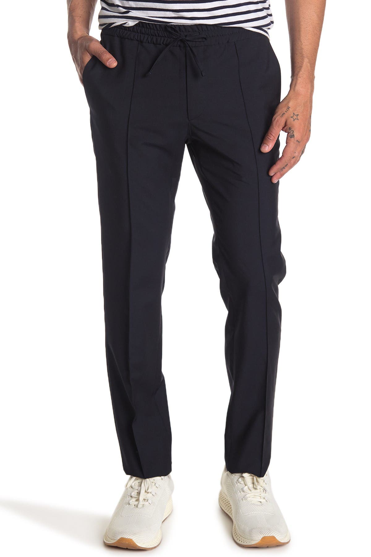 Valentino Vltnstar-print Side-stripe Track Pants In Navy