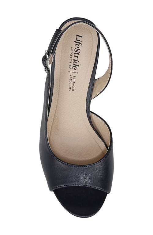 Shop Lifestride Teller Slingback Peep Toe Pump In Navy