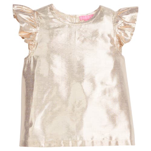 BISBY BISBY KIDS' METALLIC GOLD TOP