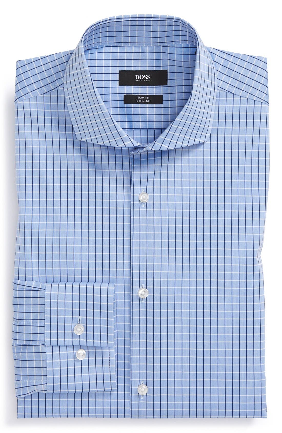 BOSS HUGO BOSS Slim Fit Stretch Check Dress Shirt Nordstrom