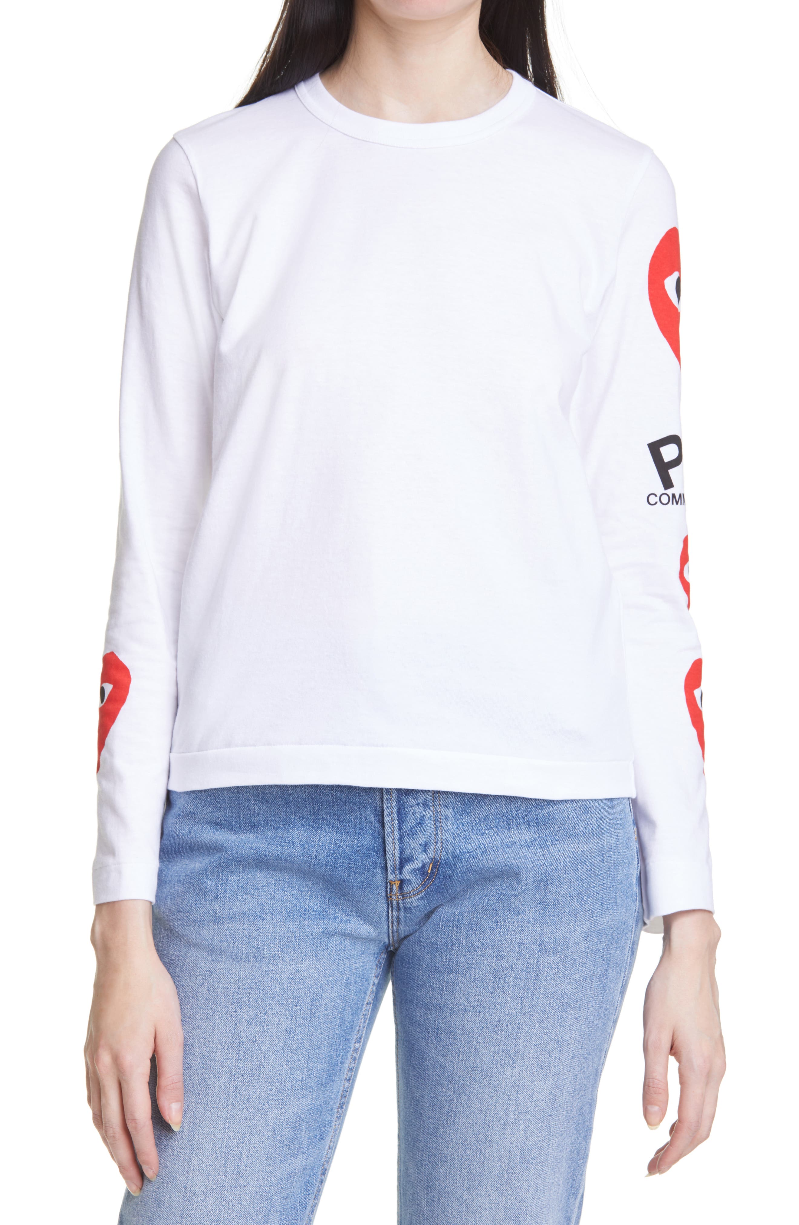 heart face graphic tee