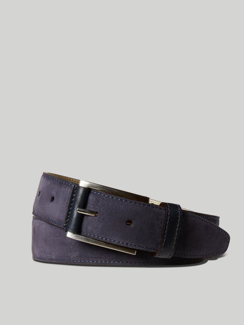 Shop Robert Talbott Suede Lewis Belt In Navy