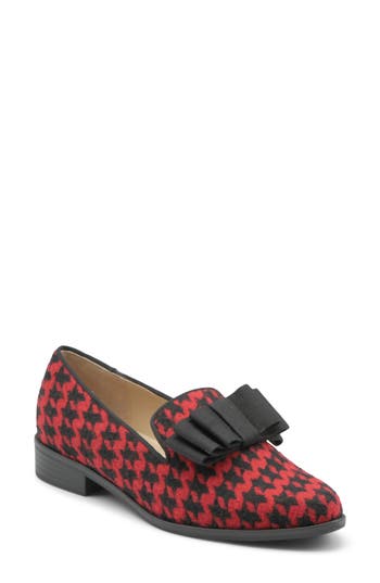 Adrienne Vittadini Hachi Grosgrain Bow Loafer In Red Multi