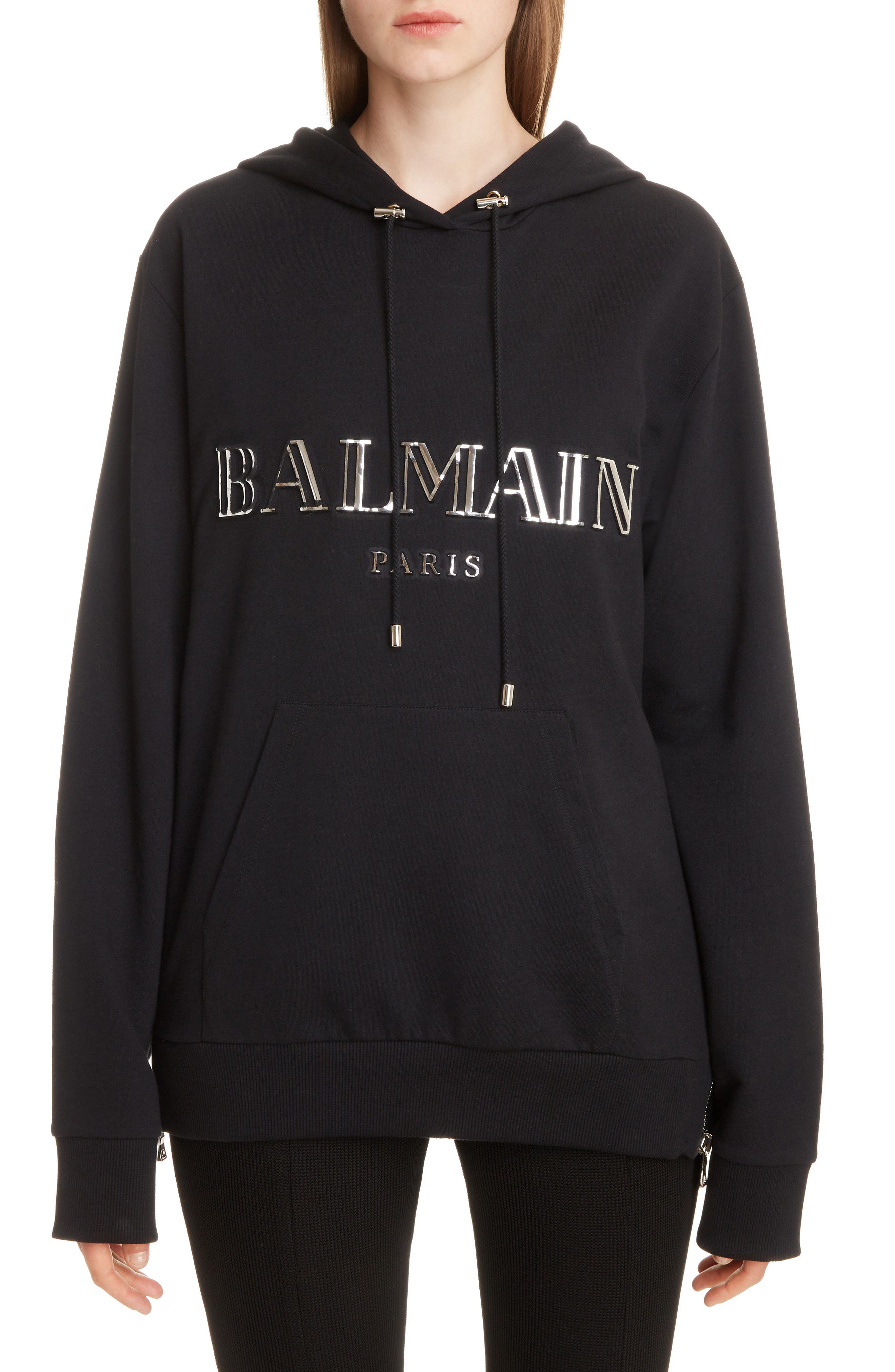 balmain black hoodie