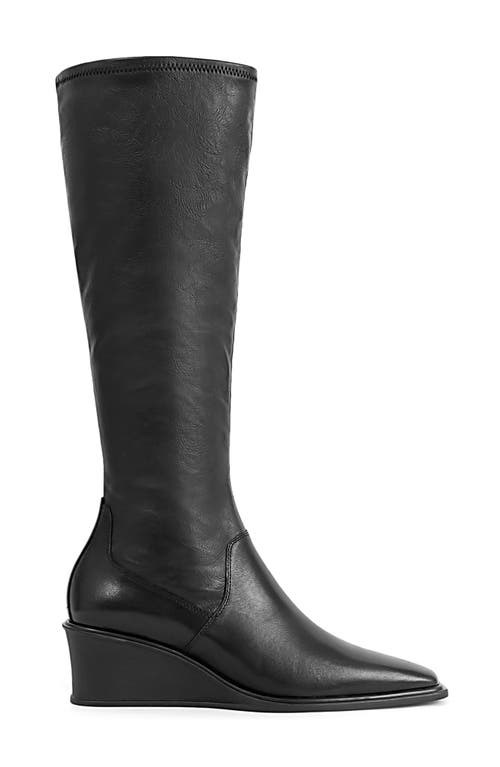 Shop Vagabond Shoemakers Aino Knee High Wedge Boot In Black