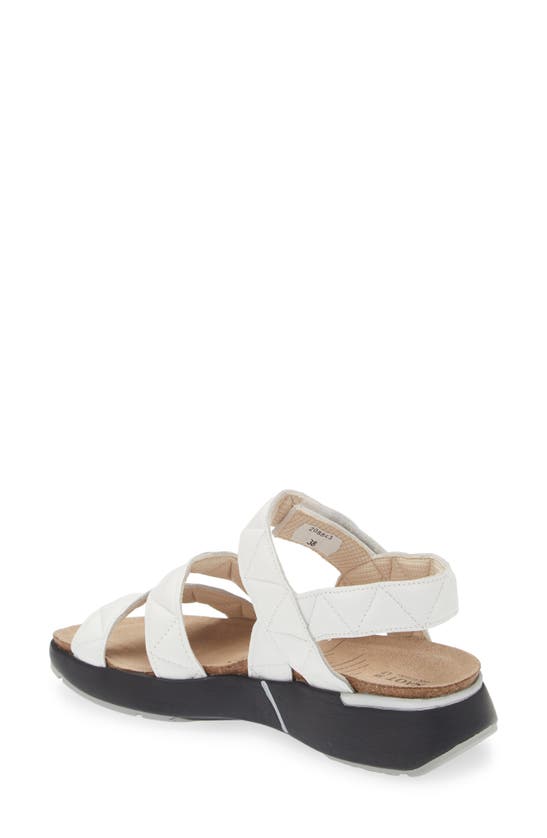 Naot Kayla Sport Wedge Sandal In Soft White Leather