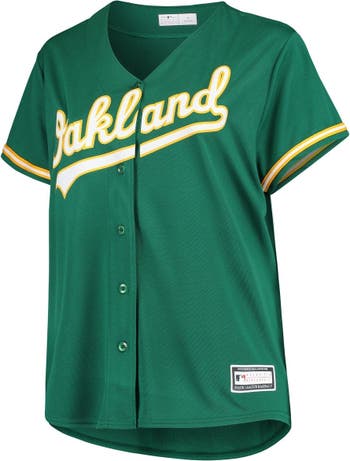 Women's Oakland Athletics Green Plus Size Alternate Replica Team Jersey