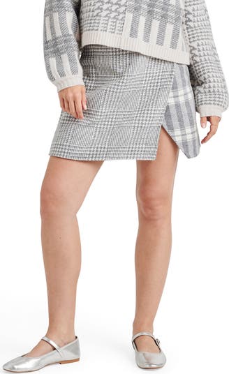 Splendid Elliott Mixed Plaid Wool Blend Miniskirt Nordstrom