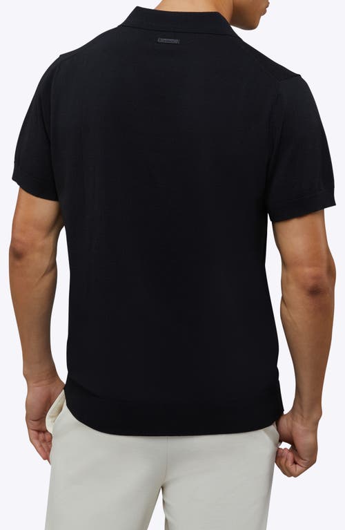 Shop Cuts Istanbul Johnny Collar Cotton Bend Polo In Black