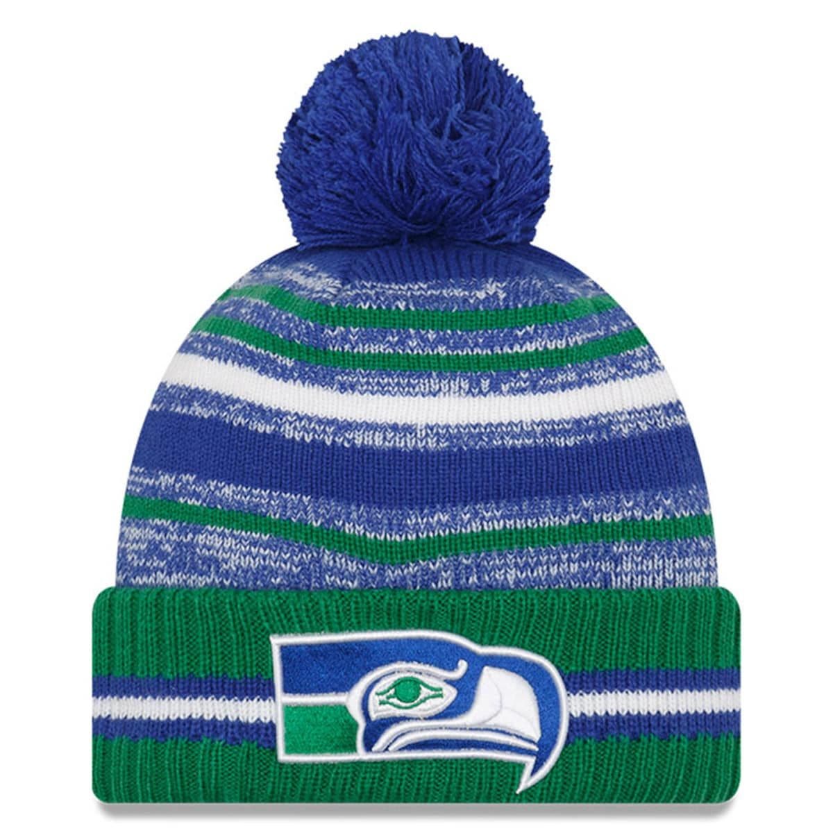 retro seahawks beanie