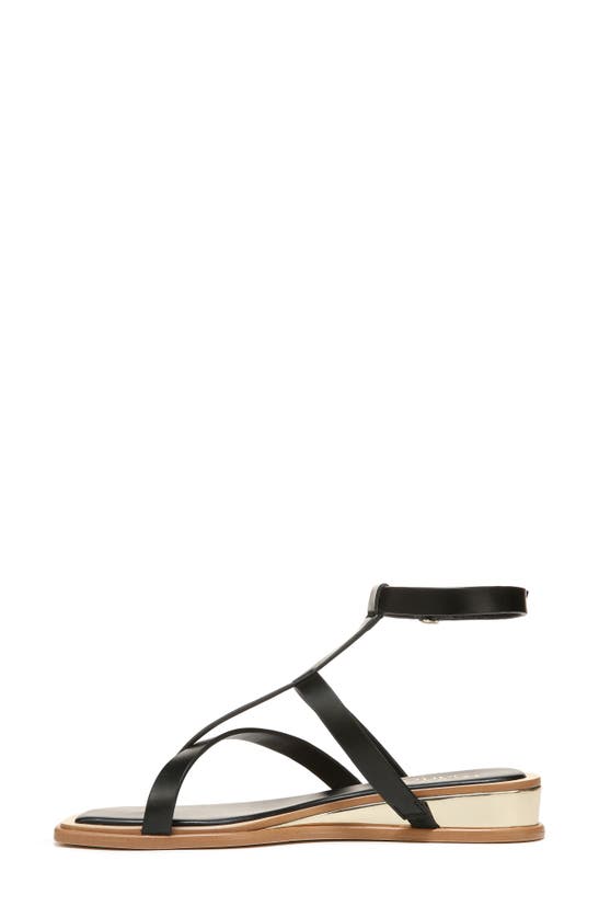 Franco Sarto Sybil Sandal In Black Faux Leather | ModeSens