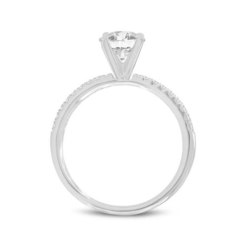 Asany Love Grown Collection 14k White Gold Round Cut Lab Grown Diamond Halo Engagement Ring In 14k White Gold