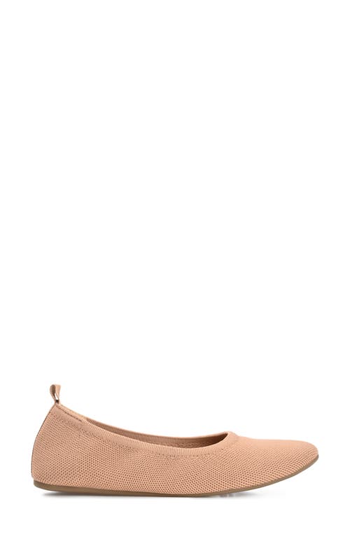 Journee Collection Jersie Knit Ballet Flat In Tan
