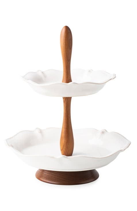 Berry & Thread Tiered Ceramic Serving Stand