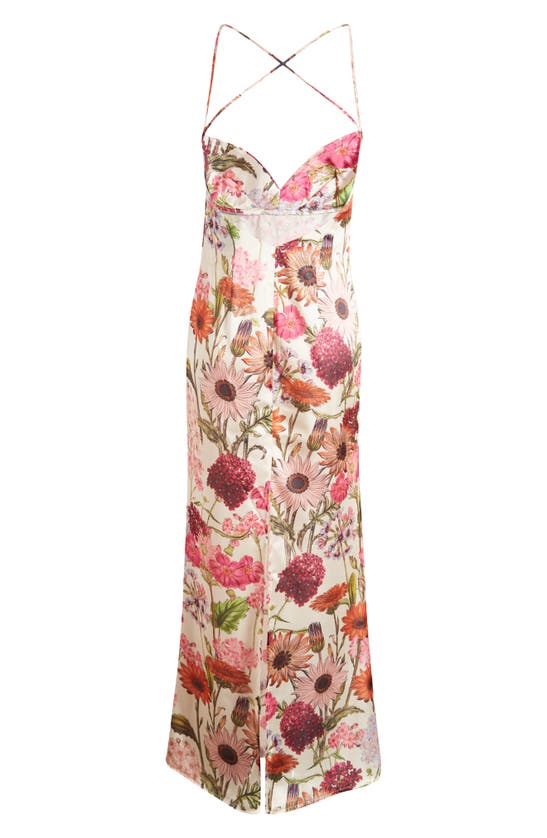 Shop Katie May Tara Floral Print Sleeveless Gown In Pink Daisy