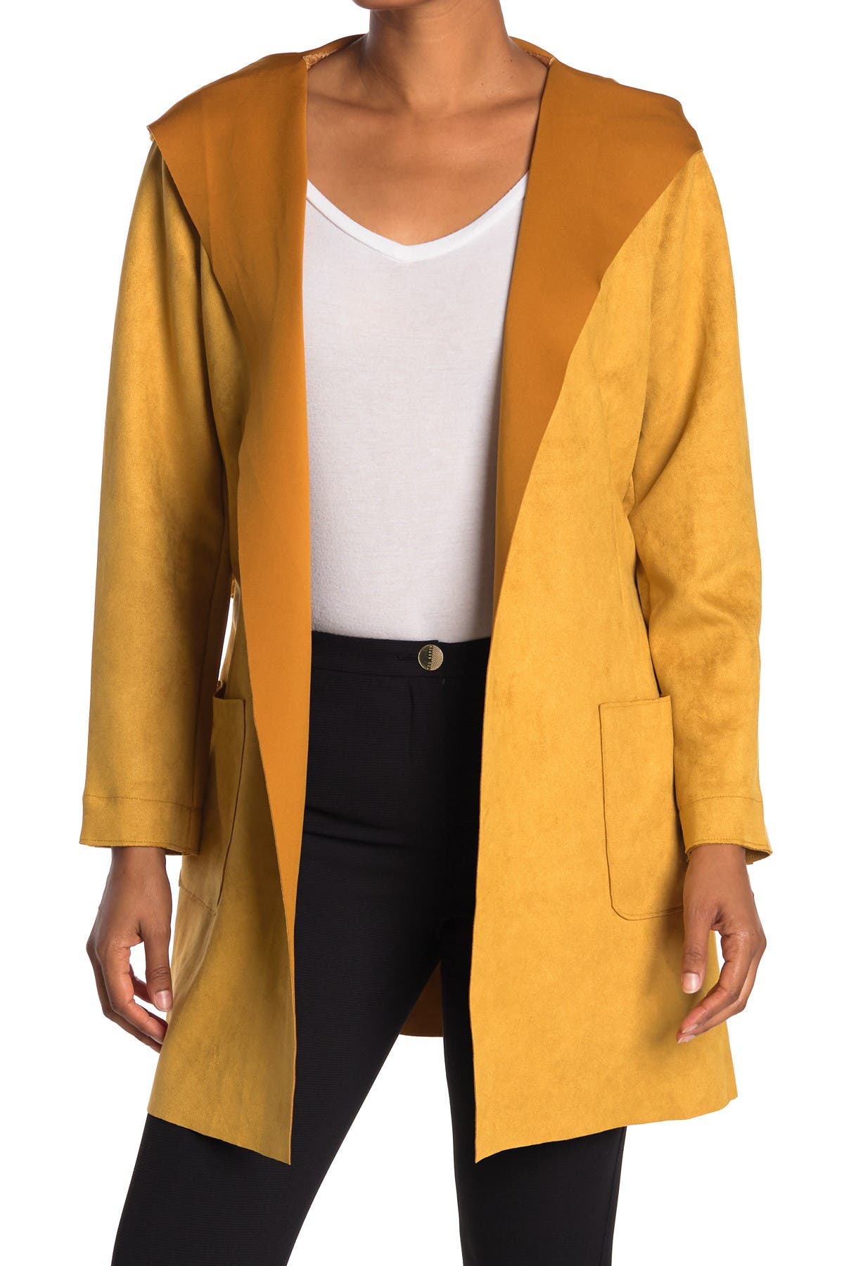 tahari hooded cardigan