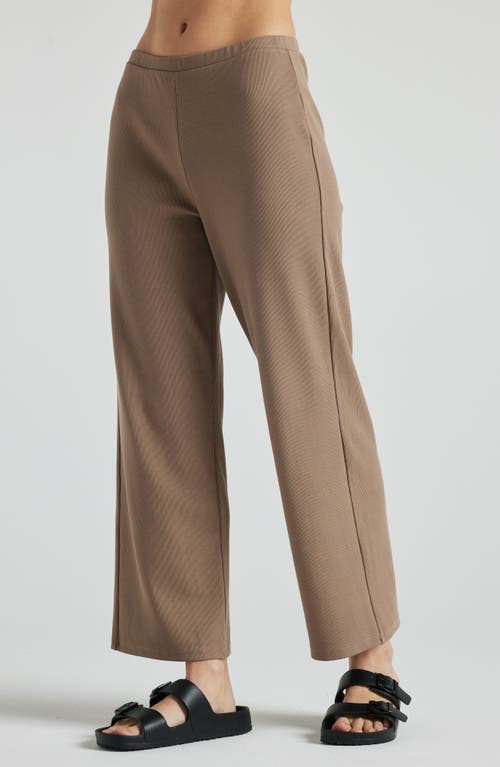 Shop Losano Serene Rib Relaxed Pant In Pine Bark