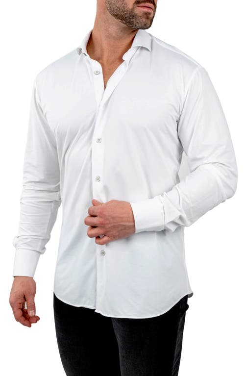 Maceoo Einstein Stretchblotter White Button-up Shirt In White