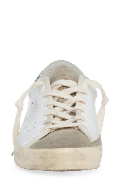 Shop Golden Goose Super-star Sneaker In White/taupe/silver