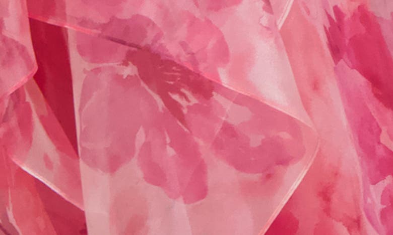 ELIZA J ELIZA J FLORAL A-LINE CHIFFON GOWN 