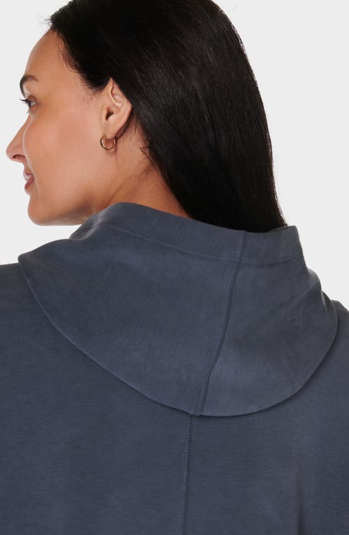 Sweaty Betty Summer Sand Wash Crop Hoody In Navy Blue