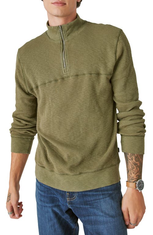 Lucky Brand Garment Dye Thermal Half Zip Pullover at Nordstrom,