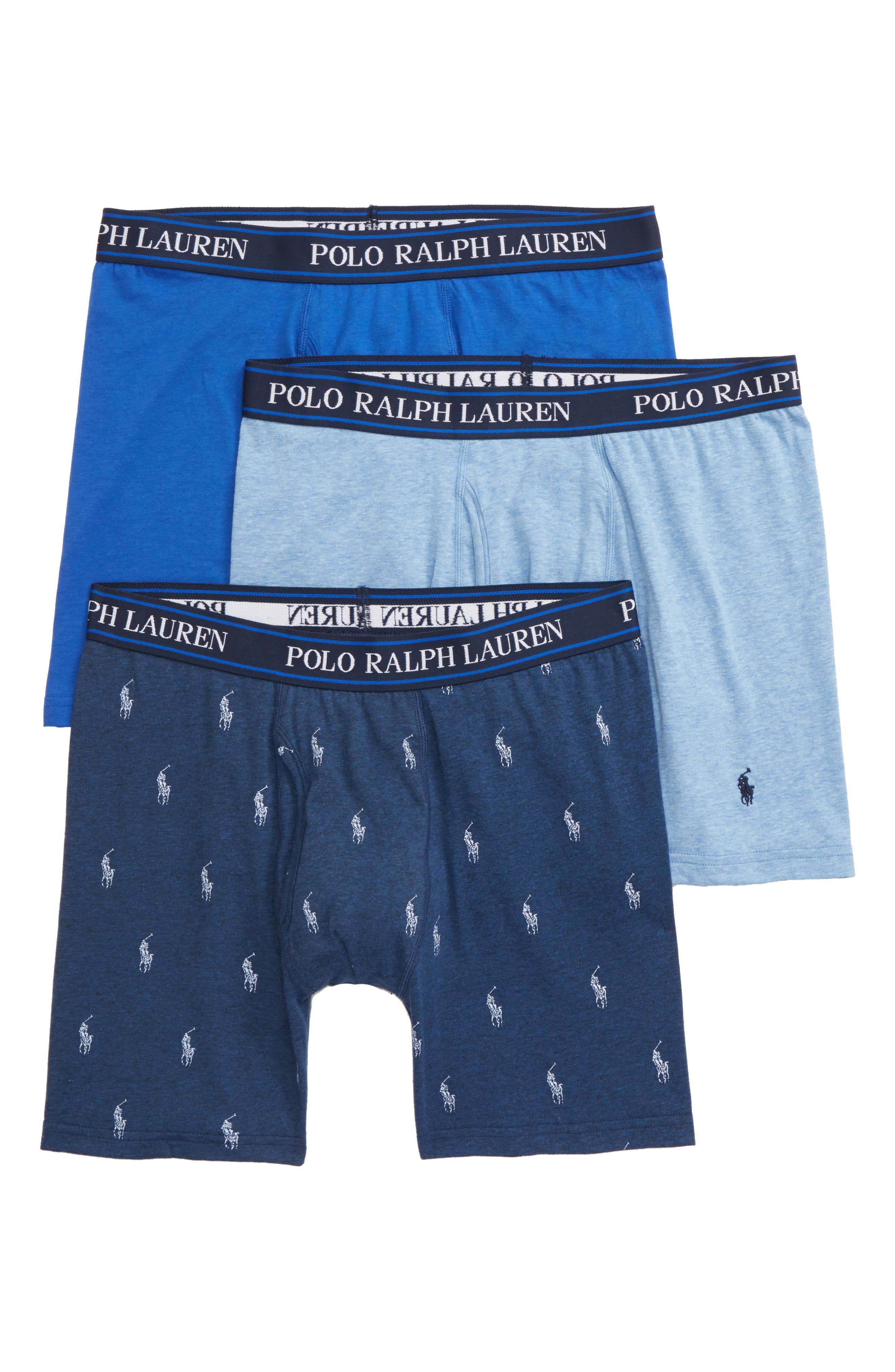 UPC 192503879808 product image for POLO RALPH LAUREN 3-Pack Cotton Blend Boxer Briefs in Blue at Nordstrom, Size X- | upcitemdb.com