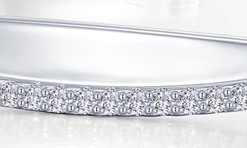 Shop Lafonn Pavé Simulated Diamond Twisted Bangle Bracelet In White/silver