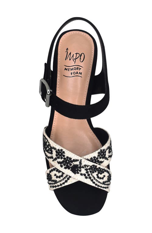 Shop Impo Ozella Ii Ankle Strap Platform Sandal In Oatmeal/black