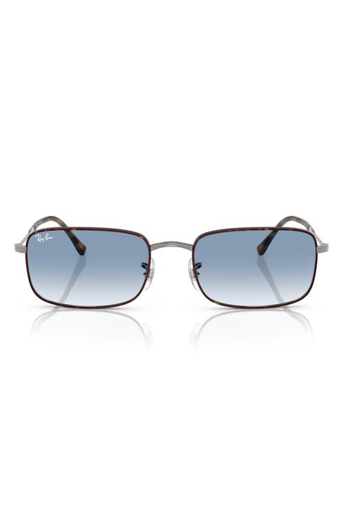 Shop Ray Ban Ray-ban 59mm Gradient Rectangle Sunglasses In Blue Gradient