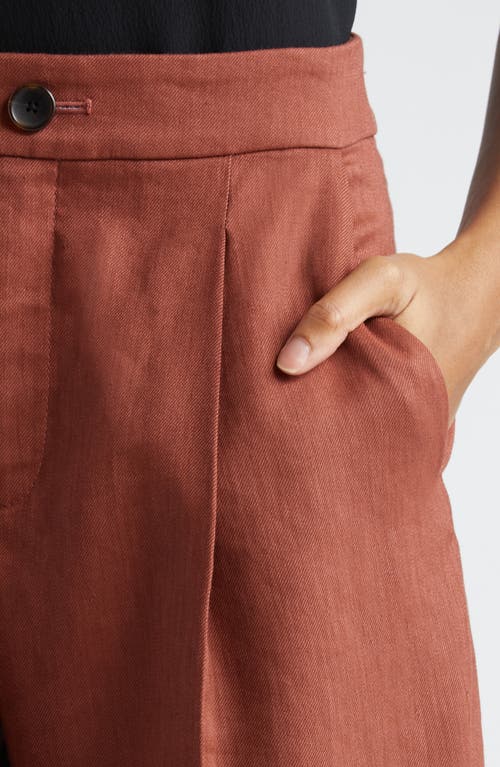 Shop A.l.c . Nico Linen Blend Walking Shorts In Sequoia