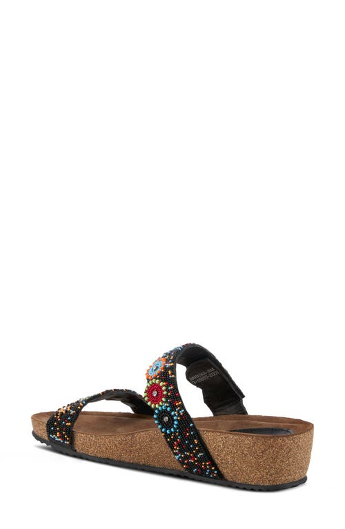 Shop Azura By Spring Step Bahama Embellished Slide Sandal In Black Multi