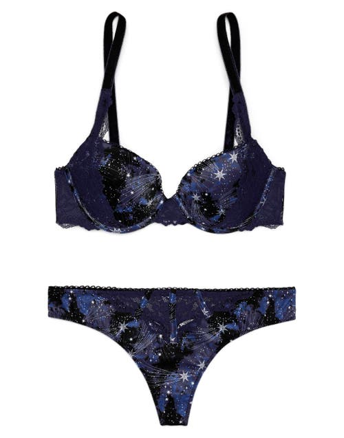 Shop Adore Me Rochelle Push Up Demi Bra In Novelty Black