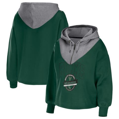 Women's Antigua Heather Gray/Black Philadelphia Eagles Victory Raglan Sleeve Chenille Pullover Hoodie Size: Medium