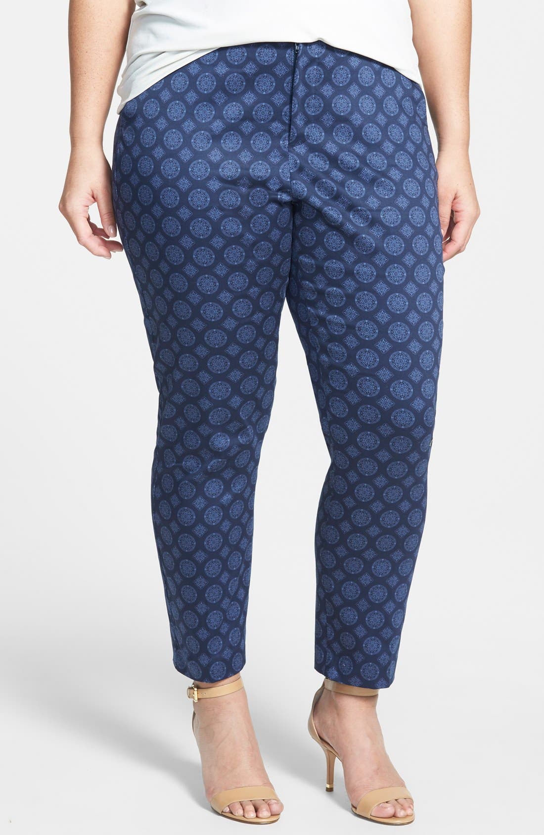 NYDJ Print Stretch Ankle Pants (Plus Size) Nordstrom