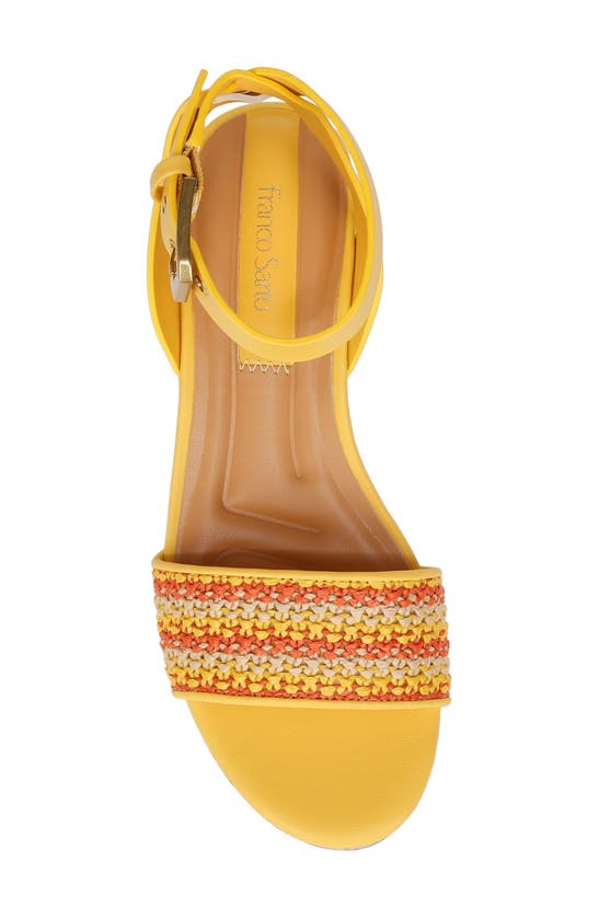 Shop Franco Sarto Presley Ankle Strap Platform Wedge Sandal In Yellowmulti