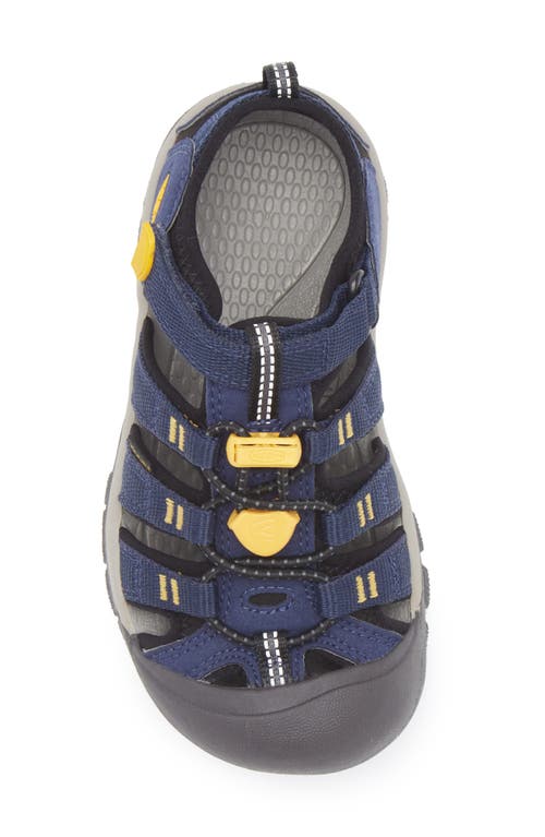 Shop Keen Kids' Newport H2 Sandal In Naval Academy/ Yellow