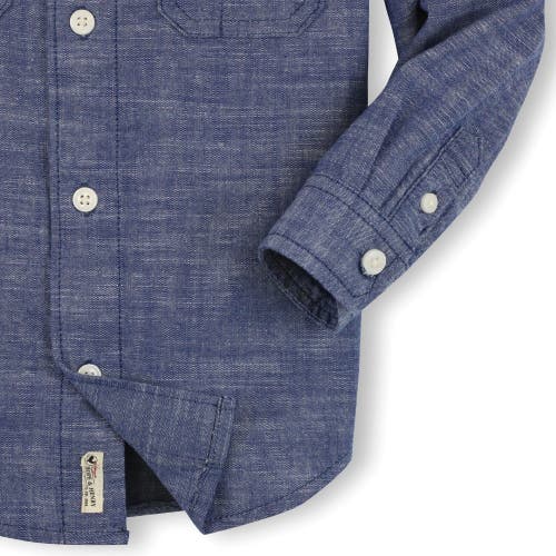 Hope & Henry Boys' Organic Chambray Shirt, Kids In Blue Chambray