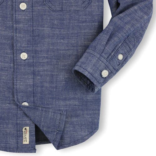 Shop Hope & Henry Boys' Organic Chambray Shirt, Kids In Blue Chambray