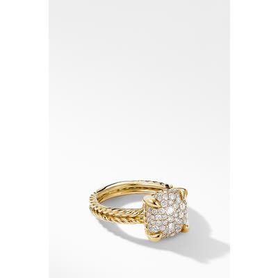 David Yurman Chatelaine 18K Gold & Full Pave Diamond Ring