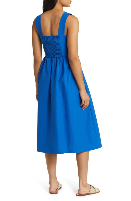 Shop Caslonr Caslon(r) Woven Midi Sundress In Blue Marmara