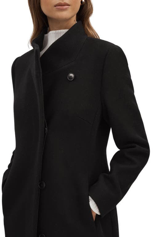 Shop Reiss Mischa Wool Blend Coat In Black