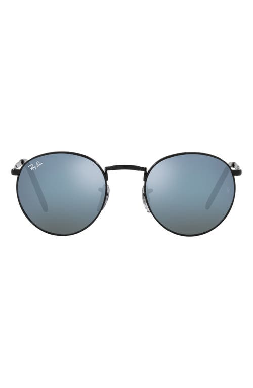 Ray-Ban New Round Mirrored 50mm Phantos Sunglasses in Black at Nordstrom