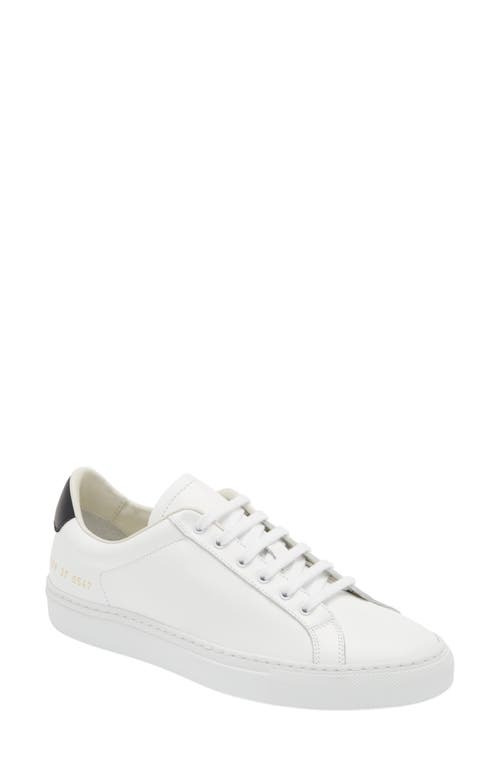 Common Projects Retro Low Top Sneaker White/Black at Nordstrom,