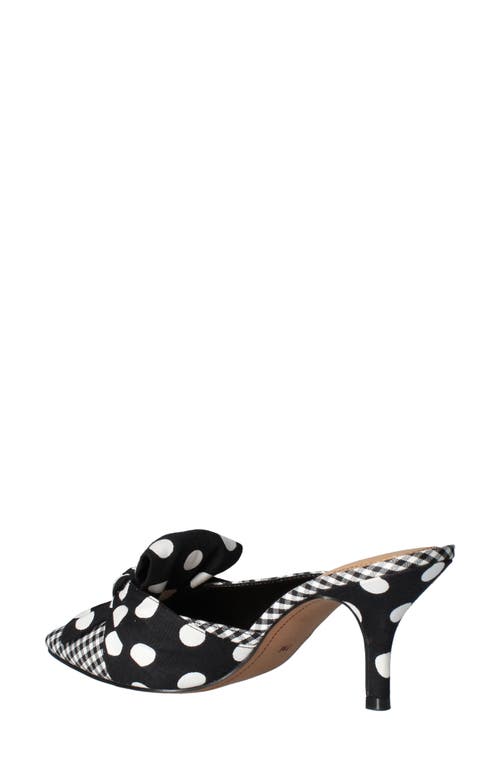 Shop J. Reneé Mianna Kitten Heel Pointed Toe Mule In Black/white Polka/gingham