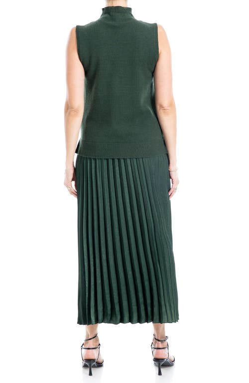 Max Studio 2pc Top And Skirt In Hunter Green