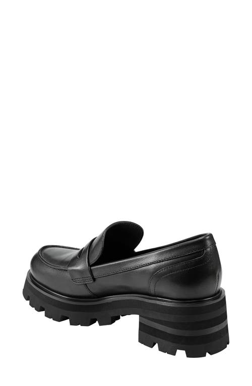 Shop Marc Fisher Ltd Latika Platform Loafer In Black/black