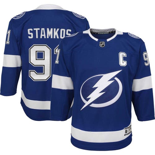 Outerstuff Youth Steven Stamkos Blue Tampa Bay Lightning Home Captain Premier Player Jersey