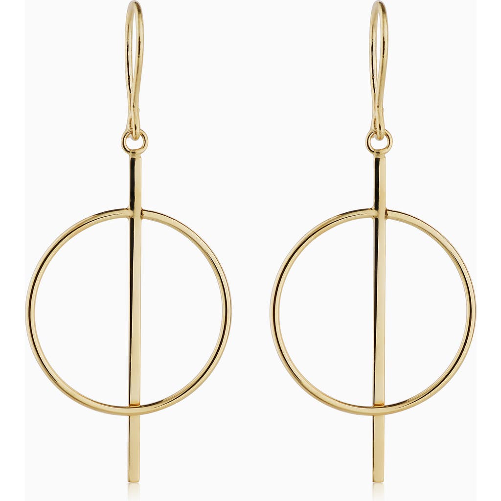 Oradina 14k Yellow Gold Gallery Drop Earrings In Yellow Gold