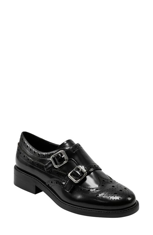 Shop Marc Fisher Ltd Parker Wingtip Monk Strap Shoe In Black